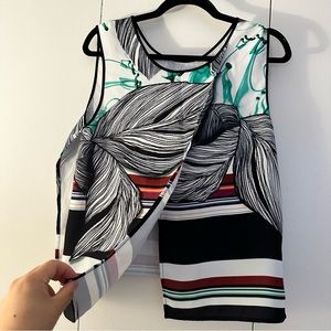 Clover Canyon slit open back sleeveless tank top LARGE